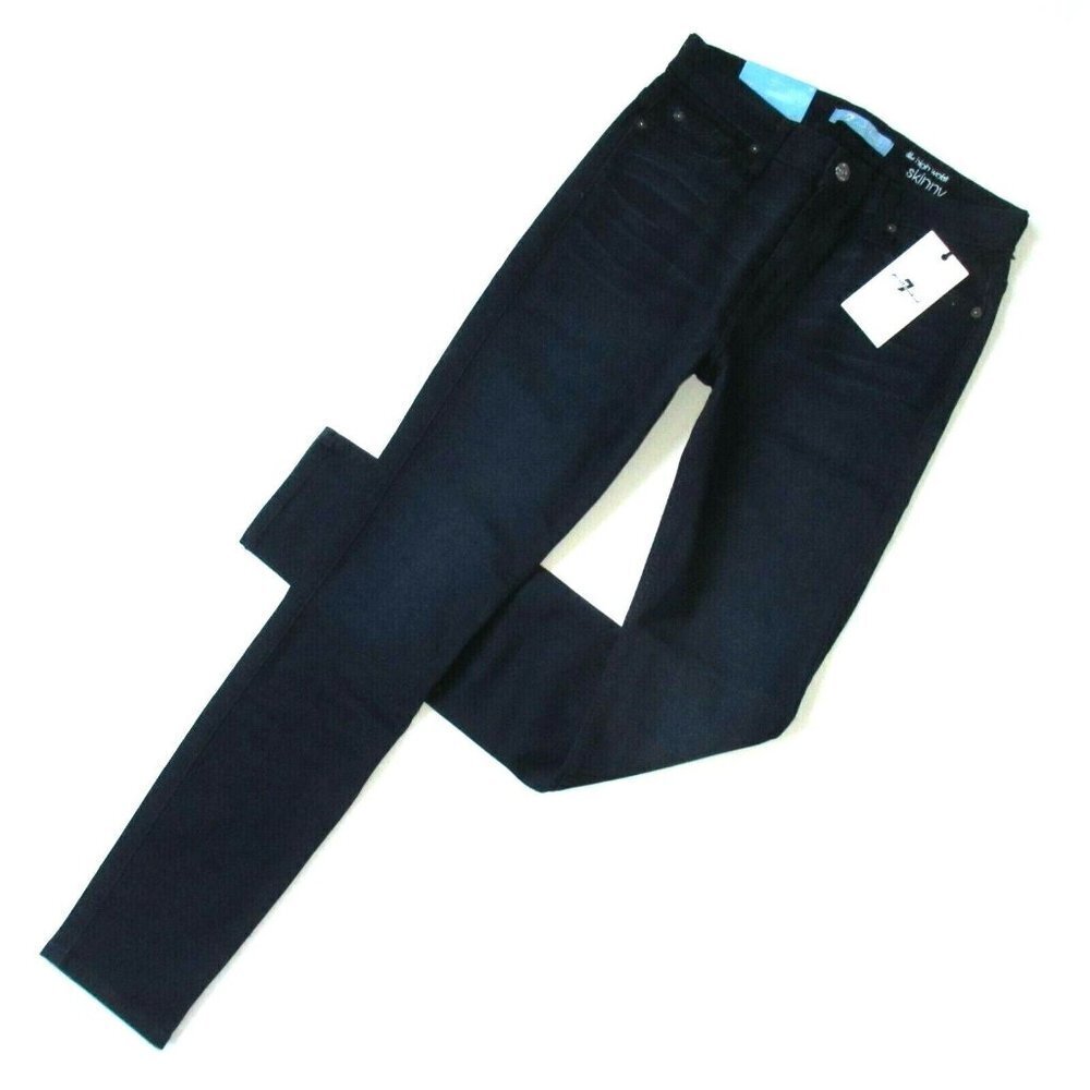NWT 7 For All Mankind High Waist Skinny b(air) Blue Black River Thames Jeans 24